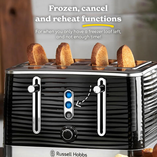 Russell Hobbs Inspire 4 Slice Toaster - Black