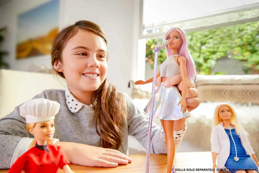 Barbie Pop Star Doll Dressed In Iridescent Skirt