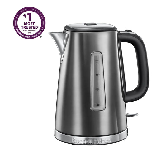 Russell Hobbs Luna Grey Stainless Steel 1.7L Cordless Electric Kettle