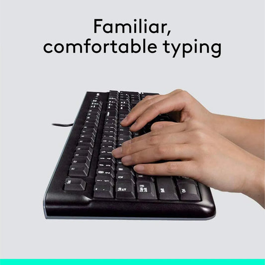 Logitech MK120 Wired Keyboard and Mouse Combo for Windows