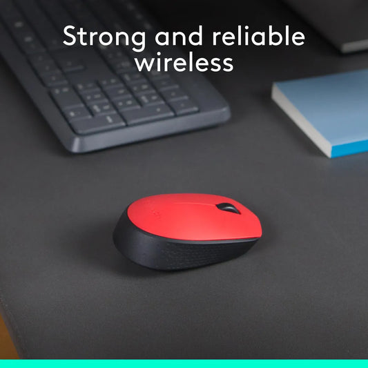 Logitech M171 Wireless Mouse for PC - Red
