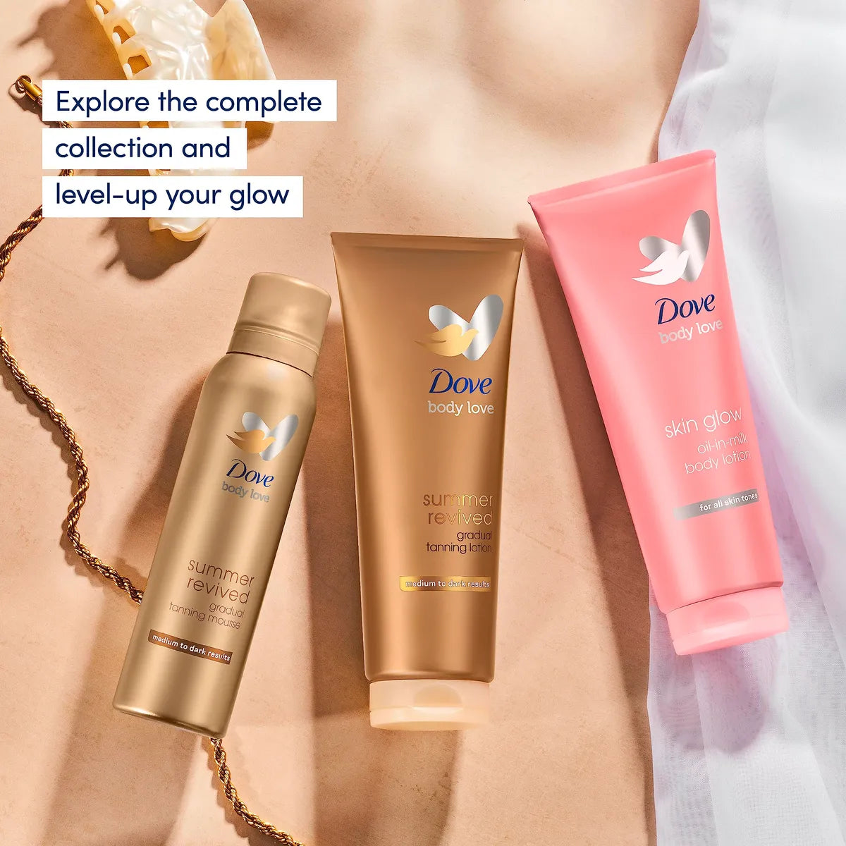 Dove Summer Revived Medium to Dark Gradual Tanning Lotion - Gold