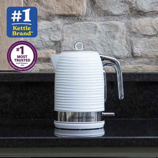 Russell Hobbs Inspire Electric 1.7L Cordless Kettle - White