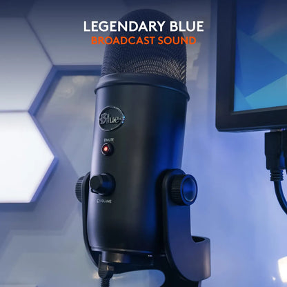 Logitech G Blue Yeti USB Microphone for Recording - Black