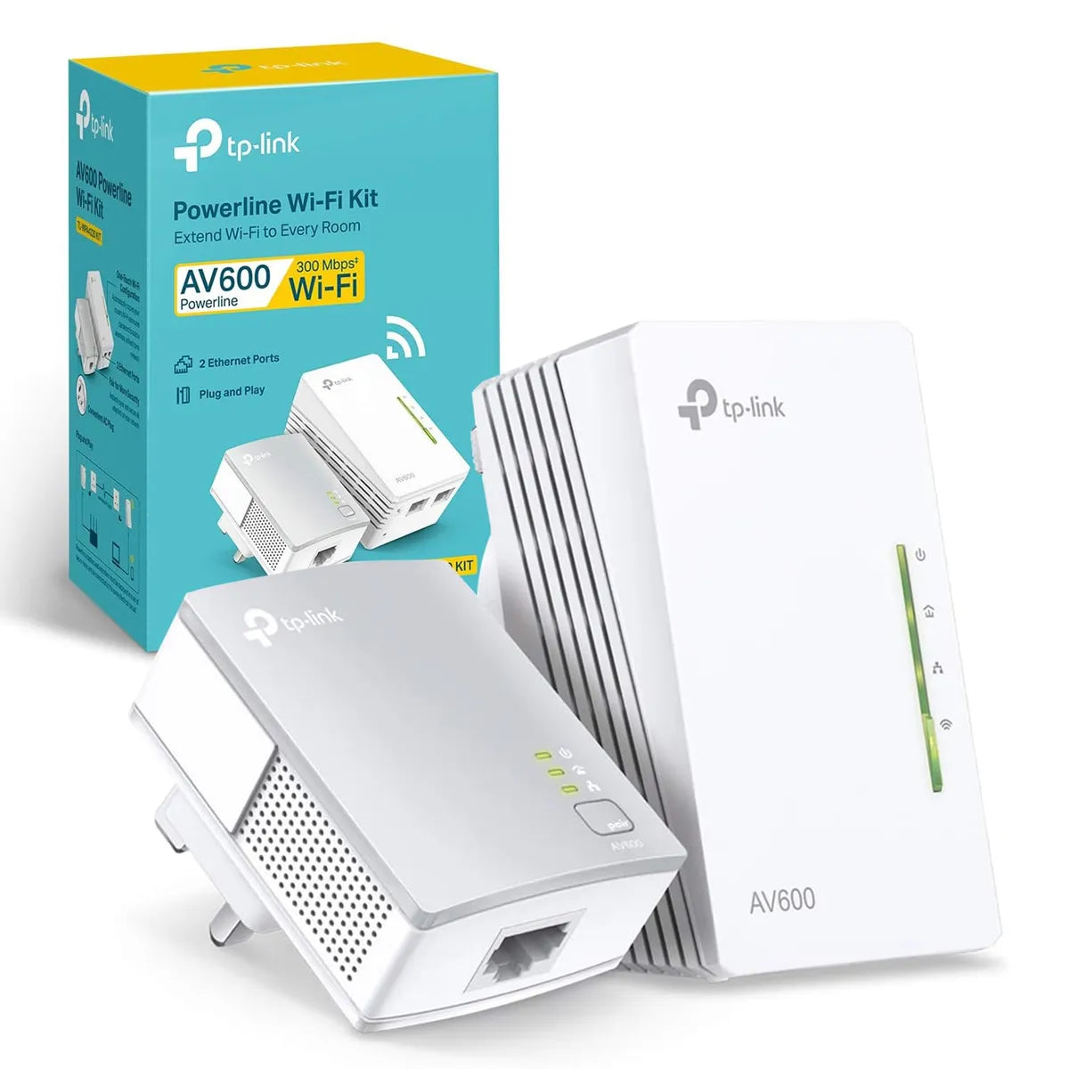 TP-Link TL-WPA4220 KIT AV600 Powerline Adapter WiFi Extender Kit