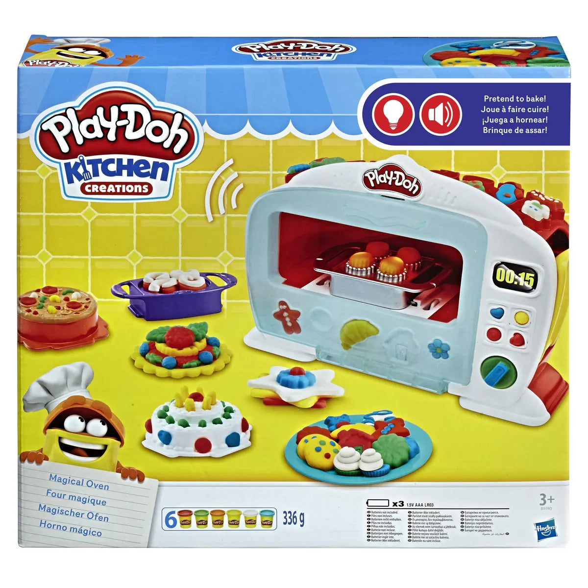 Play-Doh Kitchen Creations Magical Oven Play Food Set for Kids 3