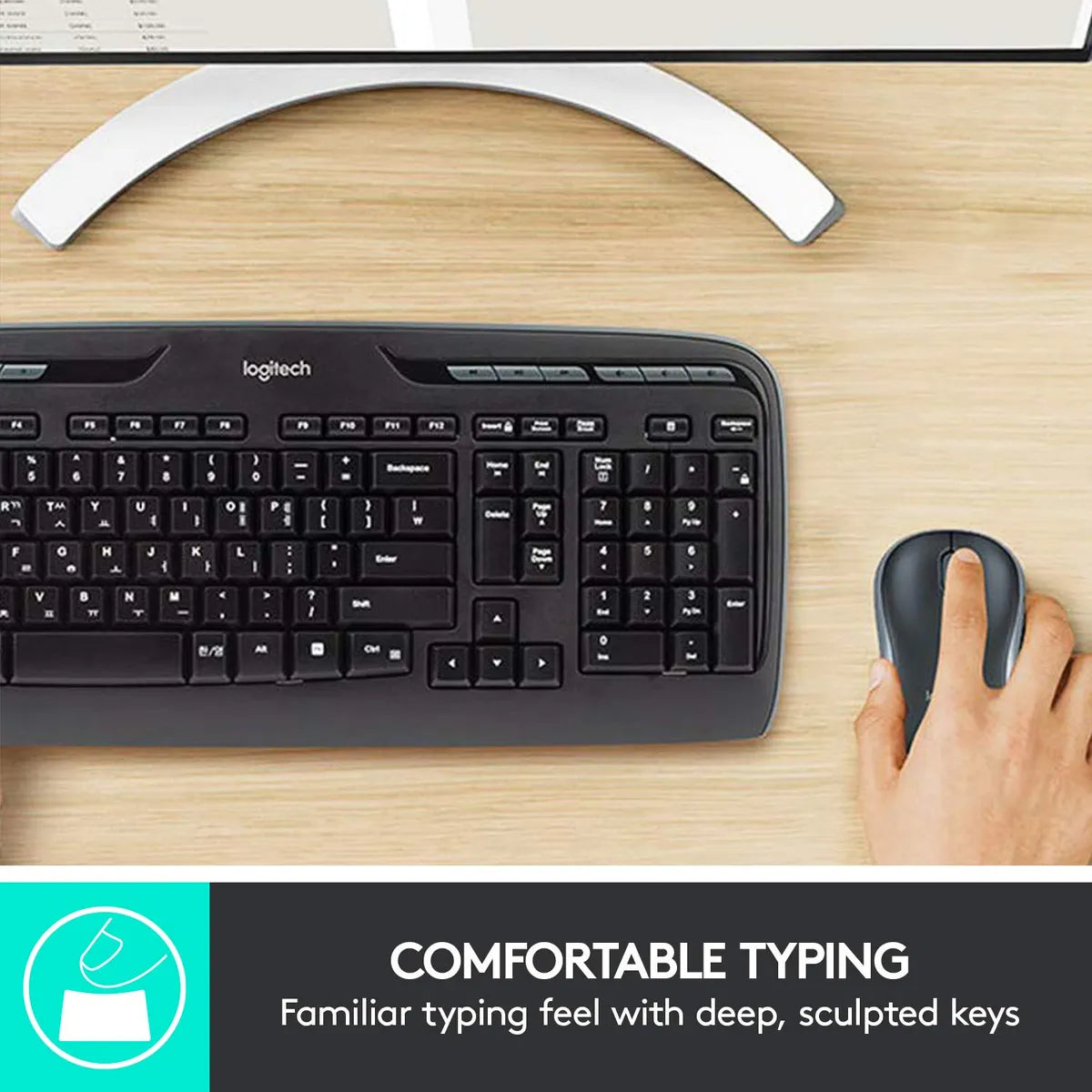 Logitech MK330 Wireless Keyboard and Mouse Combo for Windows