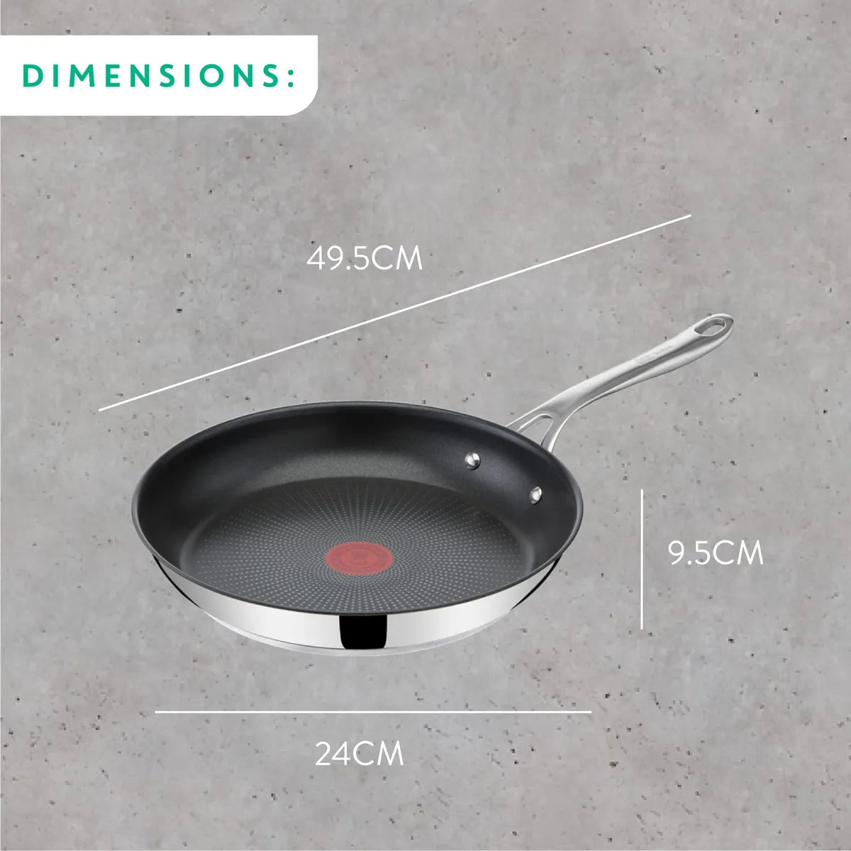 Tefal Jamie Oliver Stainless Steel Frying Pan 28 cm