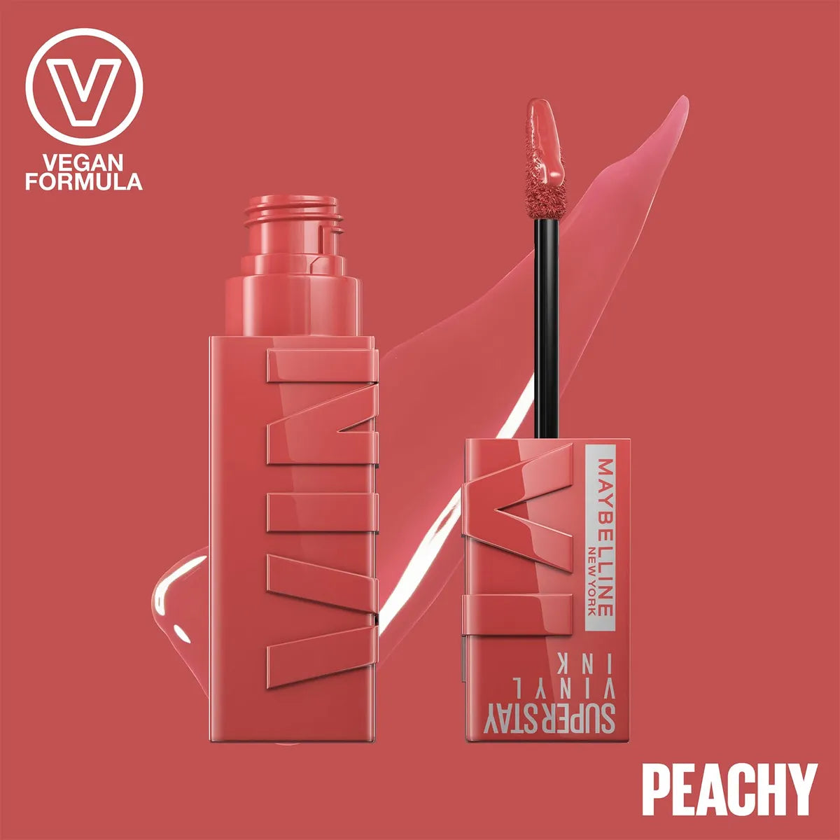 Maybelline Liquid Lipstick Lip Colour Super Stay Vinyl Ink 15 Peachy