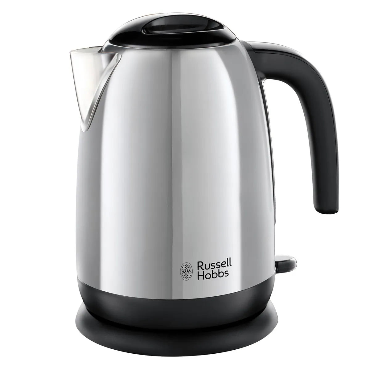 Russell Hobbs Stainless Steel & Black Electric 1.7L Cordless Kettle