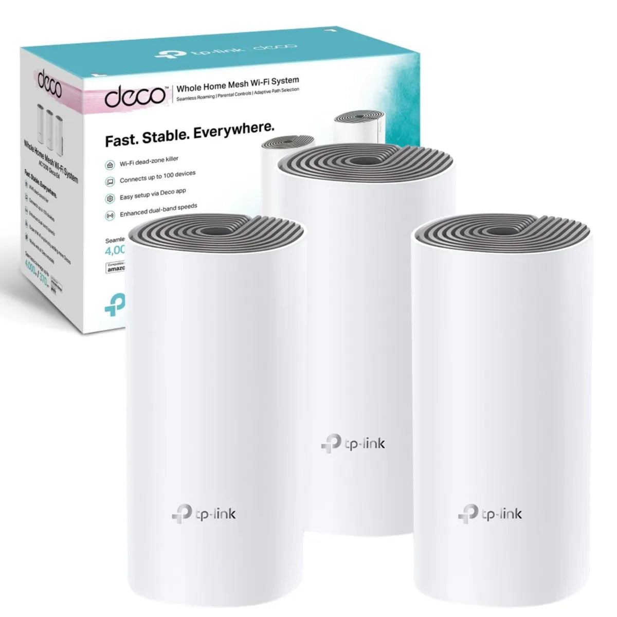 TP-Link Deco E4 (3-pack) AC1200 Whole Home Mesh WiFi System