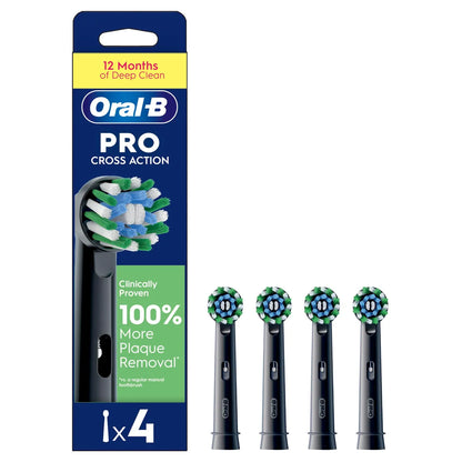 Oral-B Pro Cross Action Electric Toothbrush Heads - 4 Pack New