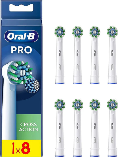 Oral-B Genuine CrossAction Replacement White Toothbrush Heads