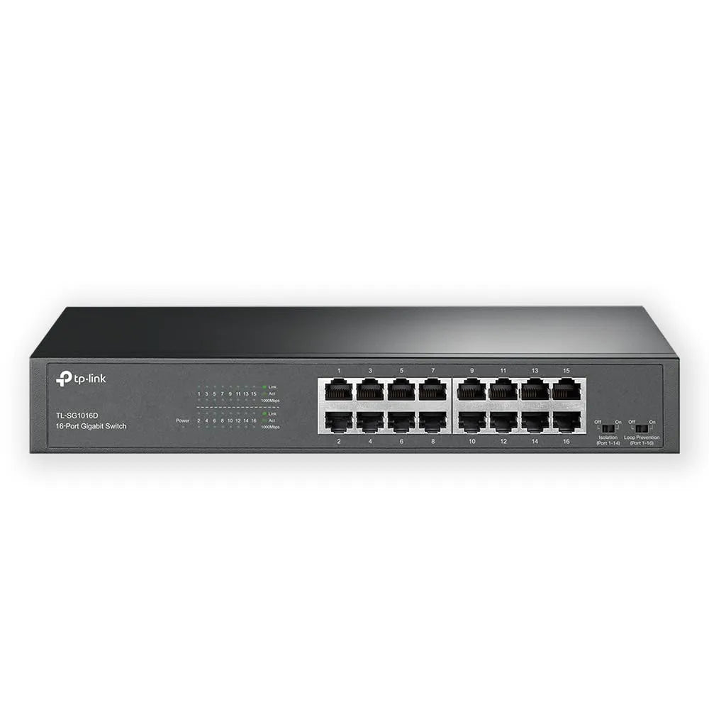 TP-Link TL-SG1016D 16-Port Gigabit Desktop/Rackmount Network Switch