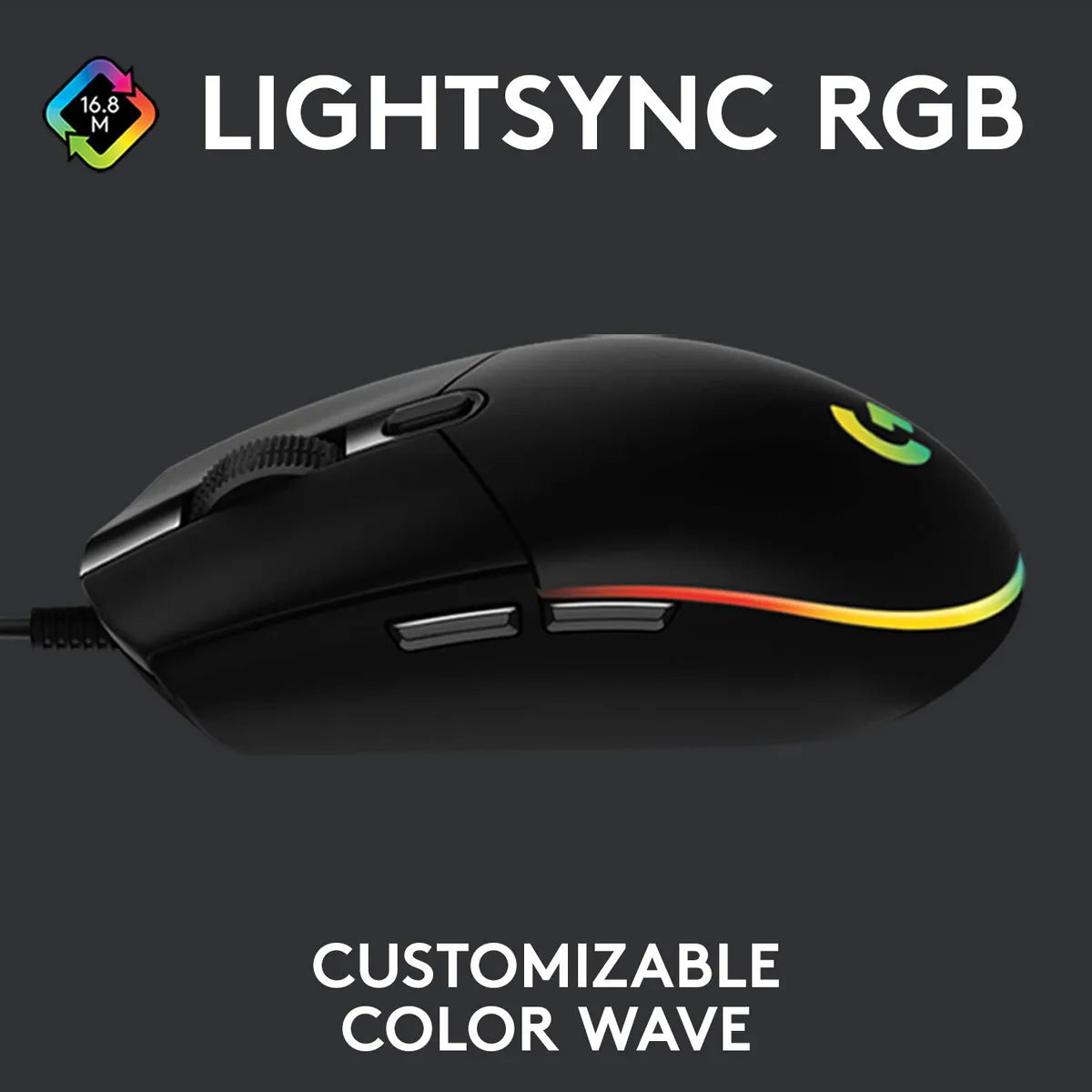 Logitech G203 LIGHTSYNC Gaming Mouse - Black