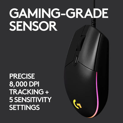 Logitech G203 LIGHTSYNC Gaming Mouse - Black