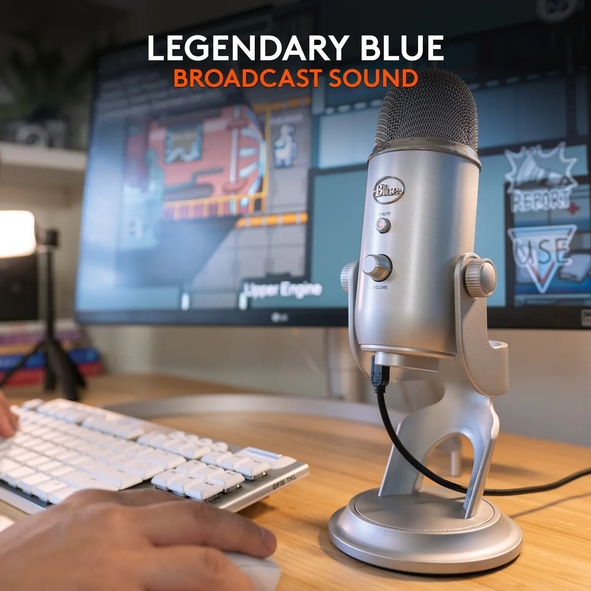 Logitech G Blue Yeti USB Microphone for Recording - Silver