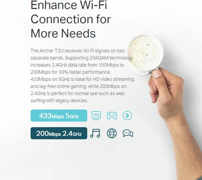TP-Link Archer T2U AC600 WiFi Dongle