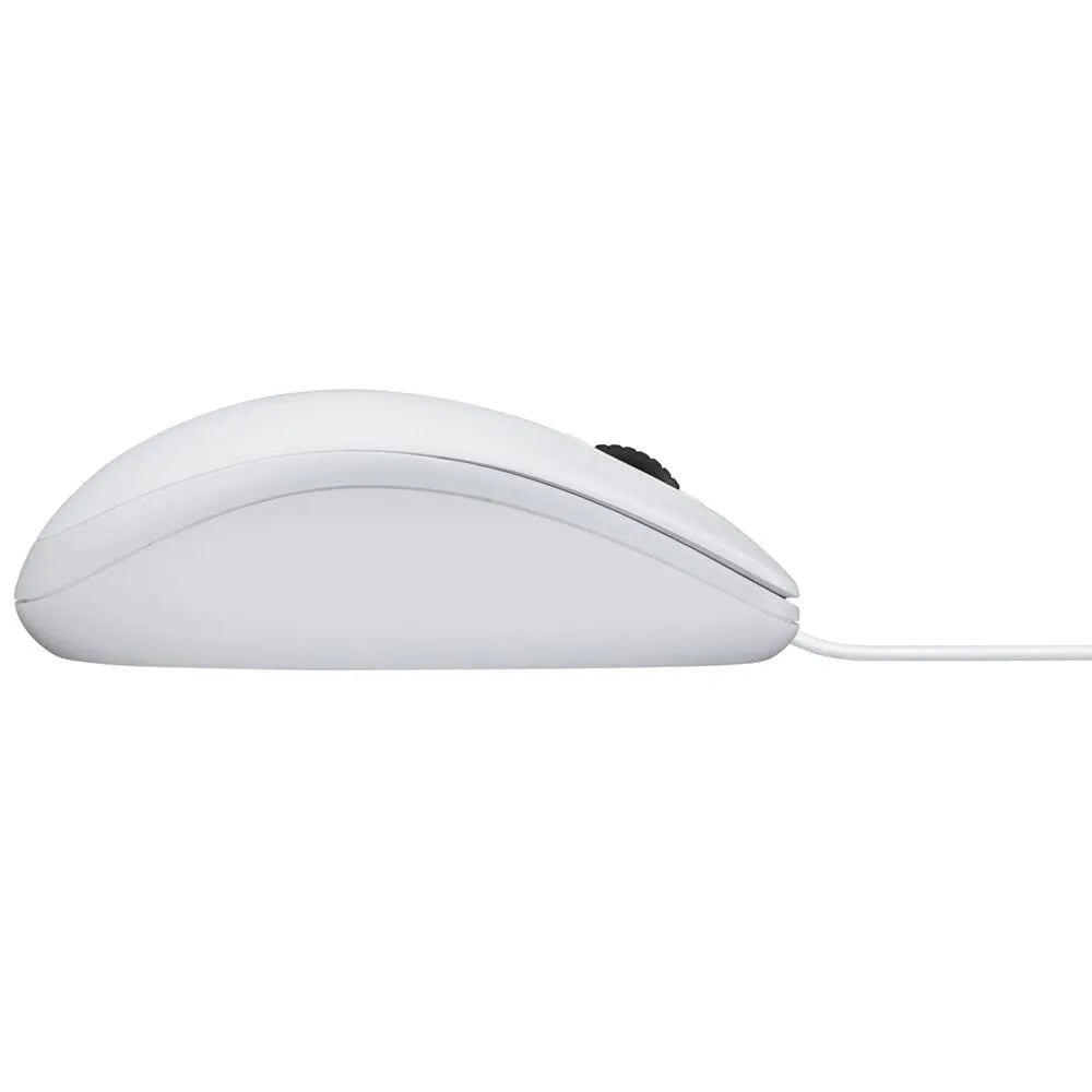 Logitech B100 Wired USB Mouse - White
