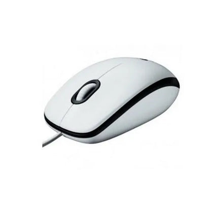 Logitech B100 Wired USB Mouse - White