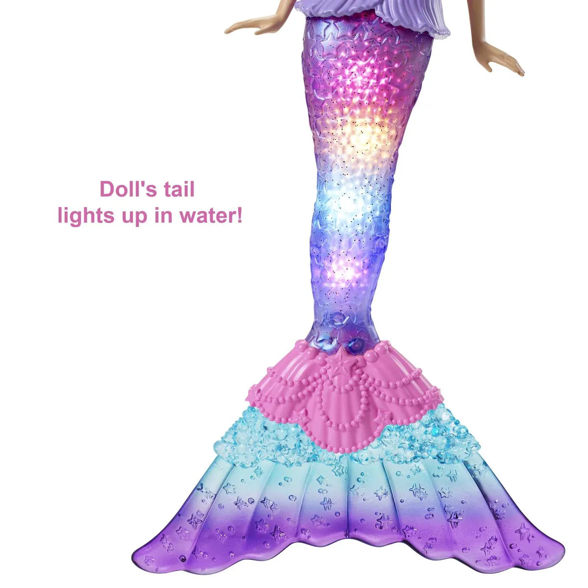 Mermaid Barbie Doll with Water-Activated Twinkle Light-Up Tail
