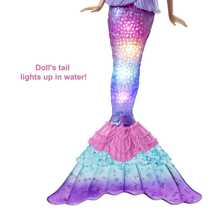 Mermaid Barbie Doll with Water-Activated Twinkle Light-Up Tail