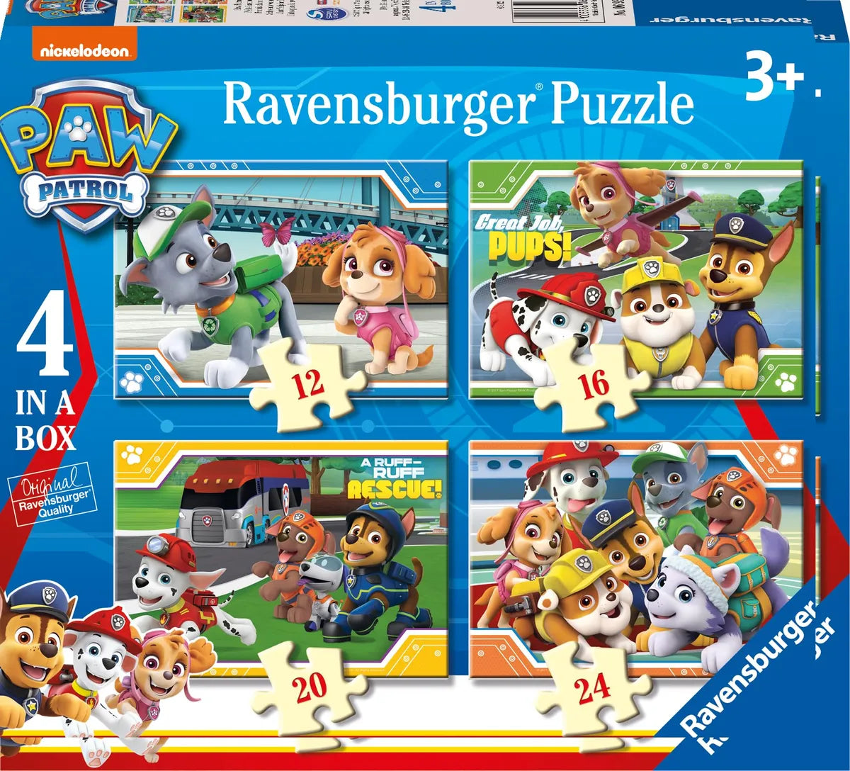 Ravensburger Paw Patrol 4 in Box Jigsaw Puzzles for Kids Age 3 Years