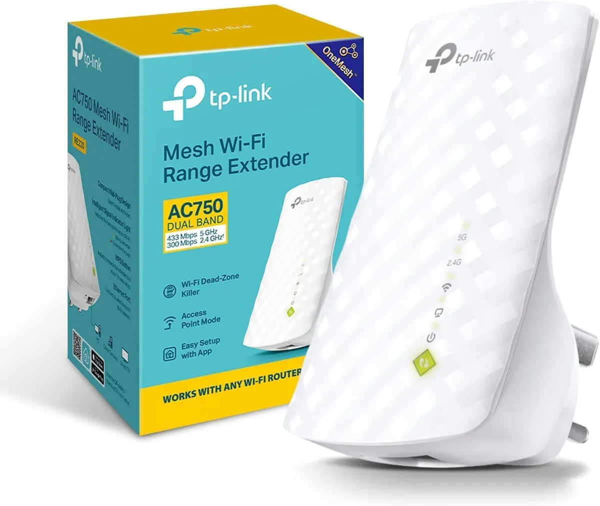TP-Link RE220 AC750 WiFi Extender Booster WiFi Booster