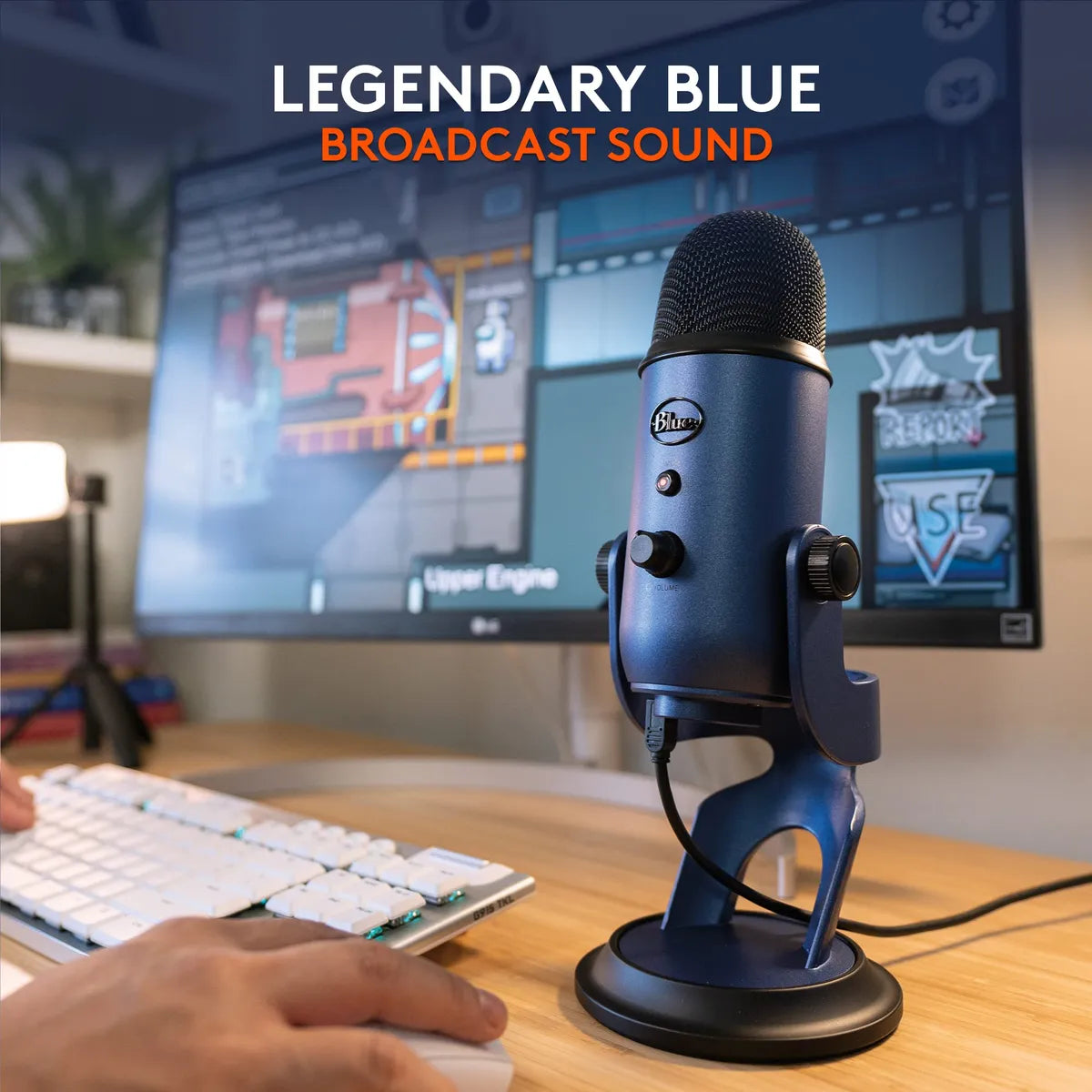 Logitech G Blue Yeti USB Microphone for Recording - Blue