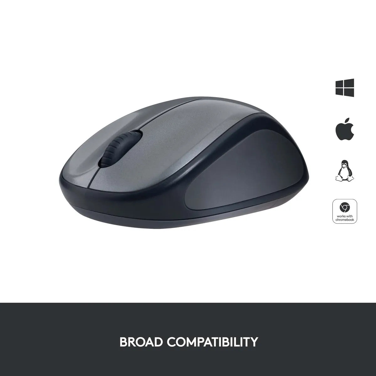 Logitech M235 Wireless Mouse - Grey