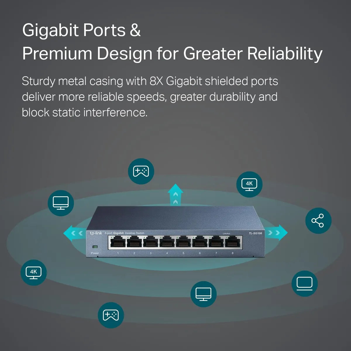 TP-Link TL-SG108 8-Port Gigabit Ethernet Switch
