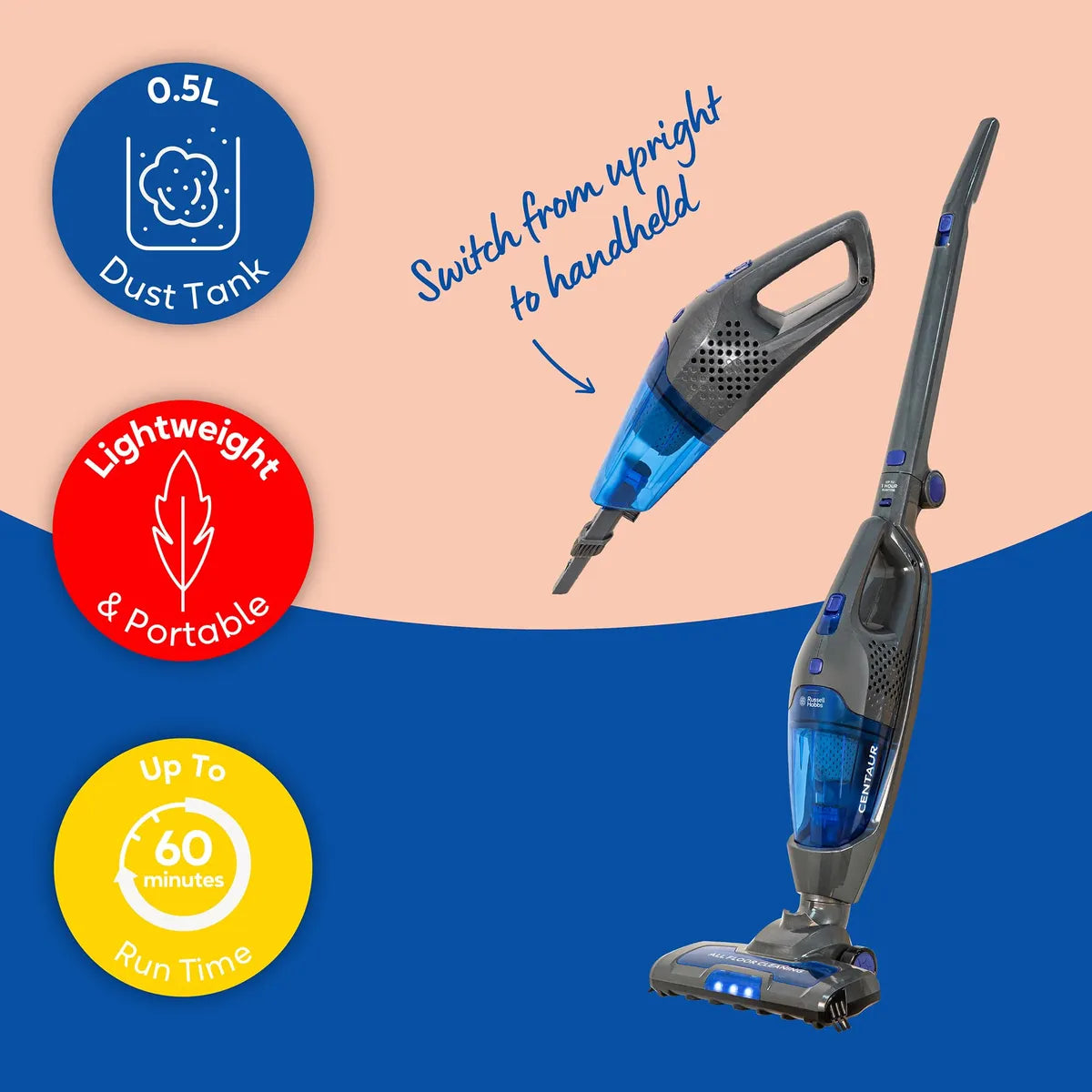 Russell Hobbs Centaur 2 in 1 Cordless